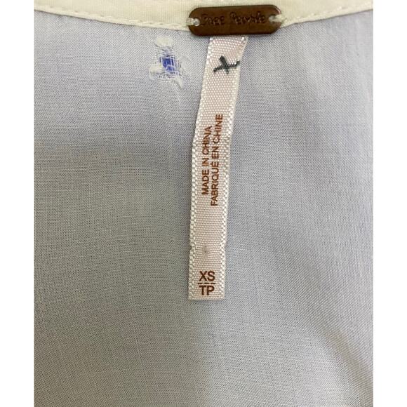 Free People Women's Size XS Cream Orange Lace Sleeveless Scoop Neck A-Line Dress - Picture 5 of 8